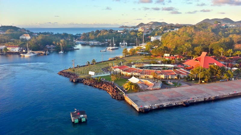 Pointe Seraphine, roughly a mile from Castries, the St. Lucian capital. Pointe Seraphine, roughly a mile from Castries, the St. Lucian capital