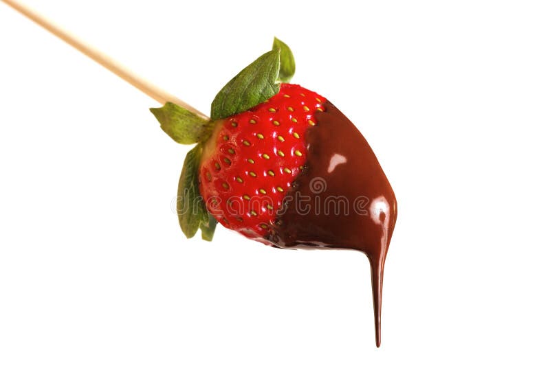 巧克力查出的草莓