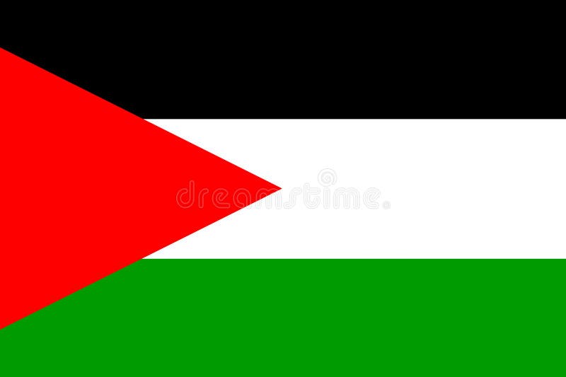 巴勒斯坦国正式旗帜的插图