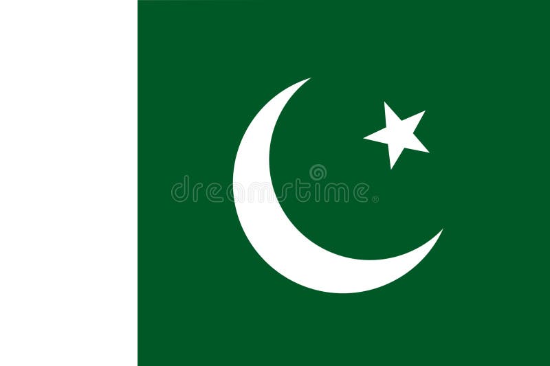 巴基斯坦官方国旗的插图