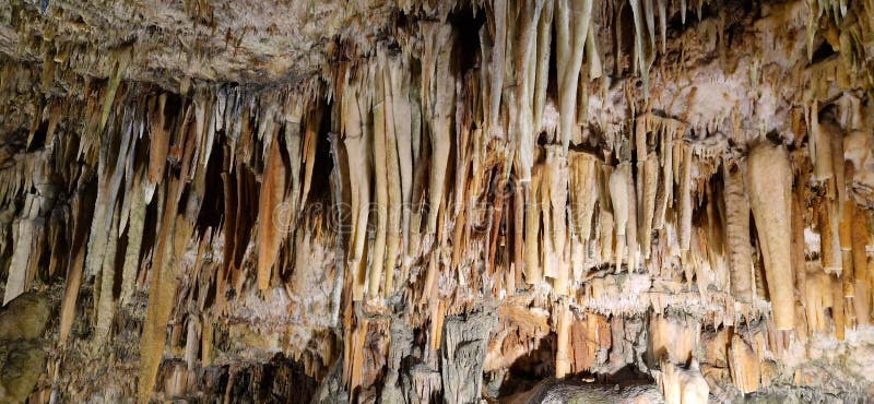 希腊凯法利尼亚岛的德拉戈拉蒂洞穴 库存图片