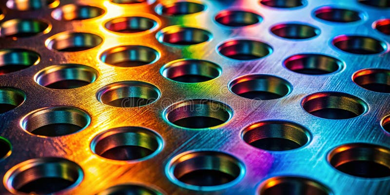 带孔工业金属背景暗钢纹理抽象摄影设计灵感 向量例证