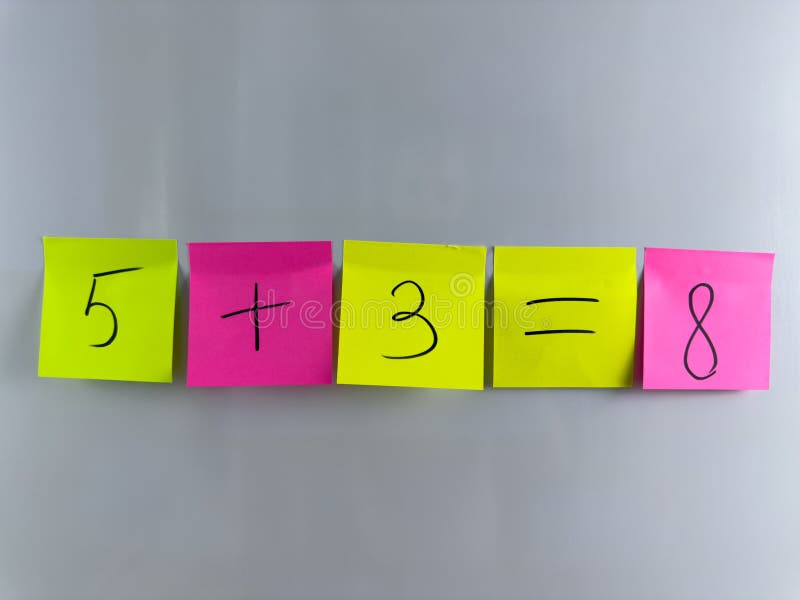 带数字的幼儿数学彩卡 库存图片
