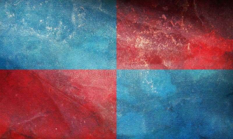 Top view of retro flag Miroslawiec, Poland with grunge texture. Polish travel and patriot concept. no flagpole. Plane layout, design. Flag background. Top view of retro flag Miroslawiec, Poland with grunge texture. Polish travel and patriot concept. no flagpole. Plane layout, design. Flag background