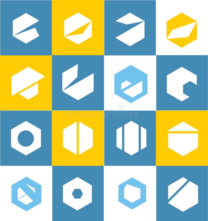 平的象集合 库存例证