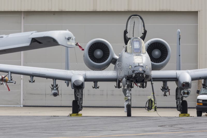2019年韦恩堡航展A-10 Thunderbolt II “Warthogs” 免版税库存照片 2019年韦恩堡航展A-10 Thunderbolt II “Warthogs” 免版税库存照片