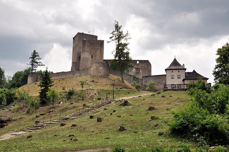 废墟防御,Landstejn,捷克共和国,欧洲 库存照片 废墟防御,Landstejn,捷克共和国,欧洲 库存照片