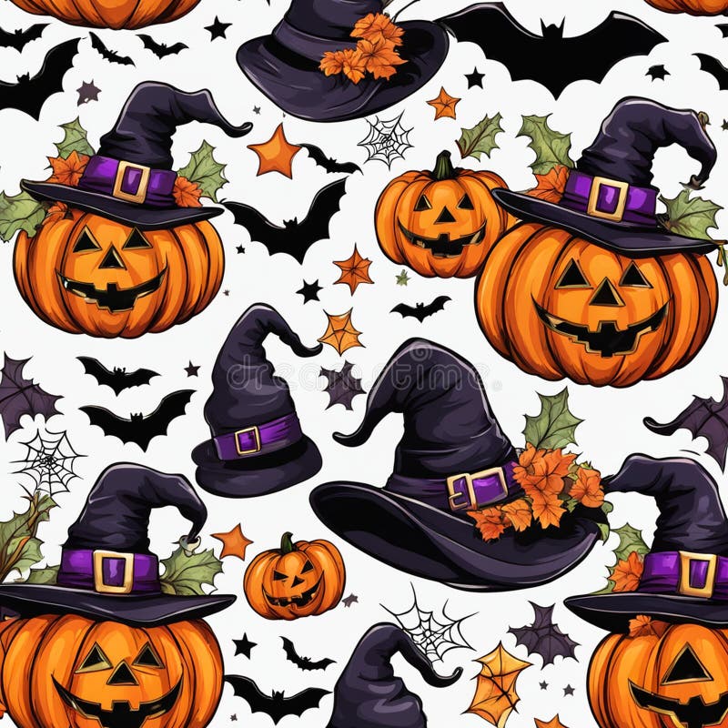 Ai generated a Halloween composition with pumpkins, bats, and broomsticks. Ai generated a Halloween composition with pumpkins, bats, and broomsticks