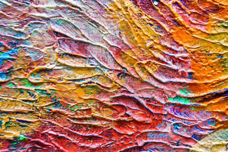彩色抽象油画艺术. 油画纹理. 库存图片. 图片包括有附庸风雅
