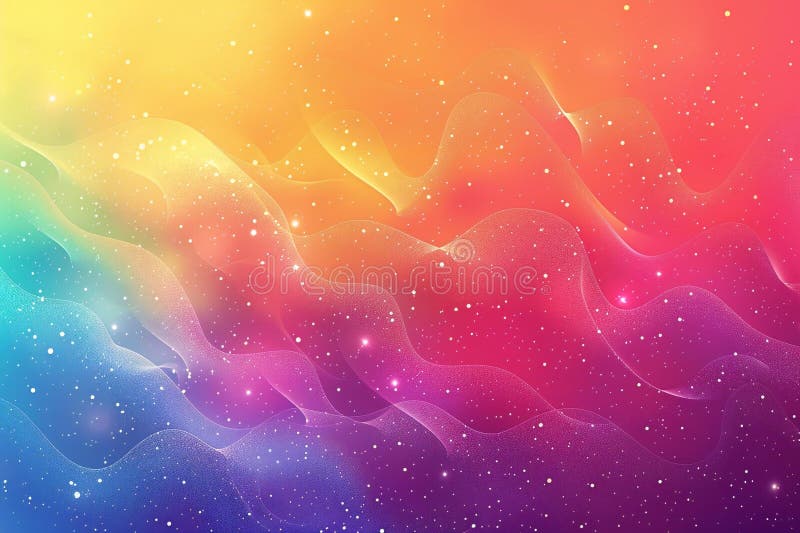 彩色渐变背景和彩虹软模糊插图 库存例证