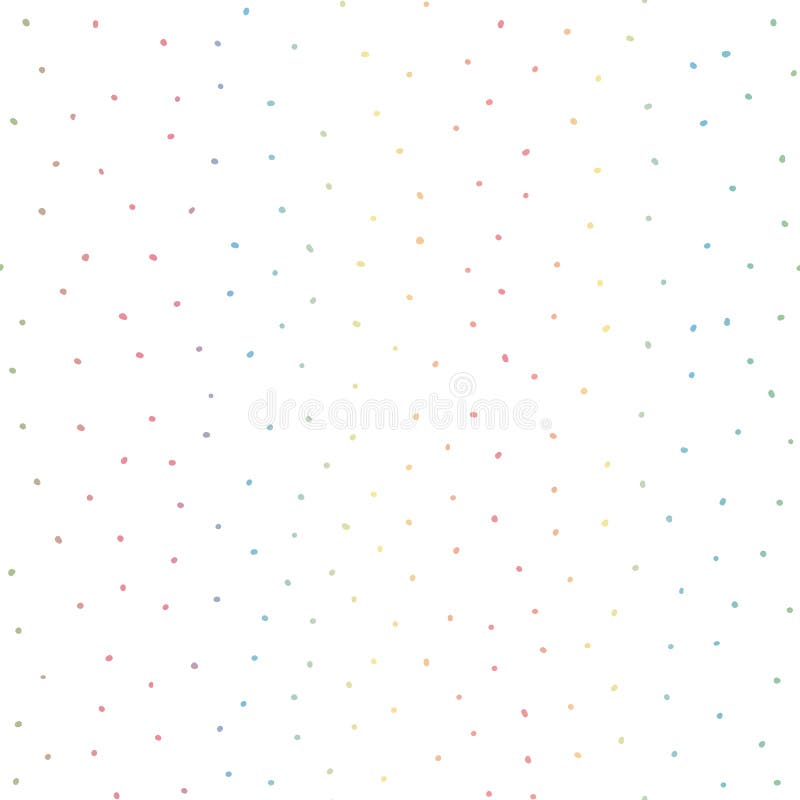 彩虹梯度点手绘矢量背景 在白色上随机放置彩色斑点的无缝图案 库存例证 彩虹梯度点手绘矢量背景 在白色上随机放置彩色斑点的无缝图案 库存例证