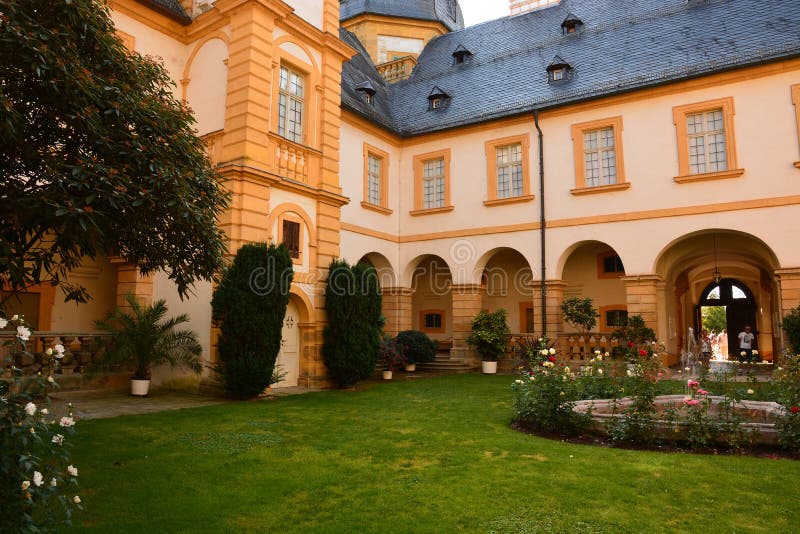 德国班贝格附近的Schloss Seehof Castle Seehof城堡景观 库存照片 德国班贝格附近的Schloss Seehof Castle Seehof城堡景观 库存照片