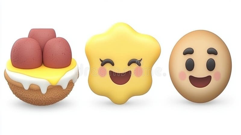 快乐食物表情符号 皇族释放例证