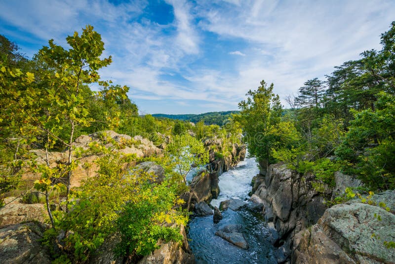 Rapids in the Potomac River at Great Falls, seen from Olmsted Island at Chesapeake & Ohio Canal National Historical Park, Maryland. Rapids in the Potomac River at Great Falls, seen from Olmsted Island at Chesapeake & Ohio Canal National Historical Park, Maryland.