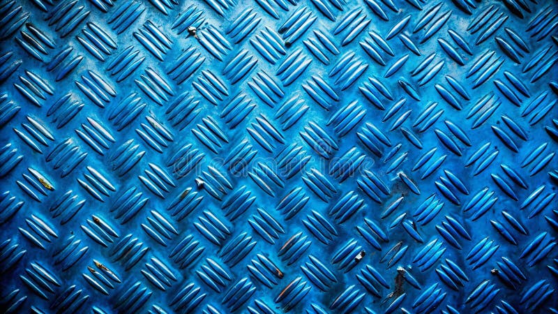 惊艳的蓝色金属纹理背景 — 工业钢板图形设计网的特写 皇族释放例证