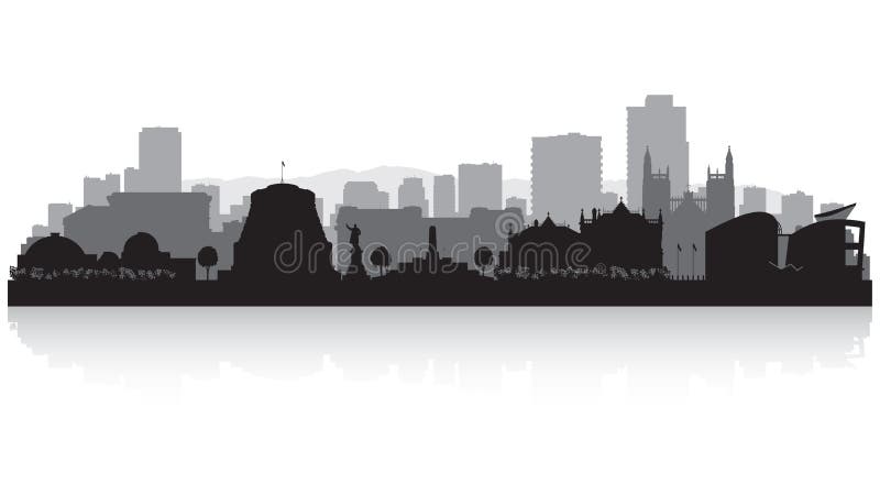 Wellington New Zealand city skyline vector silhouette illustration. Wellington New Zealand city skyline vector silhouette illustration