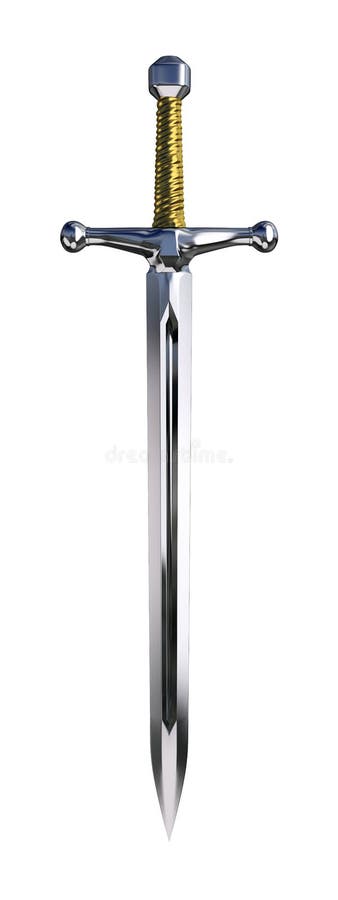 Sword isolated on white with clipping path. Sword isolated on white with clipping path