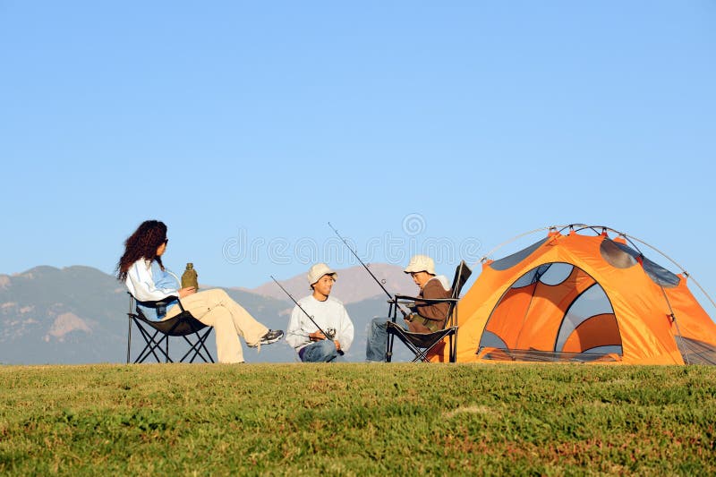 Family Camping In the Rocky Mountains. Family Camping In the Rocky Mountains