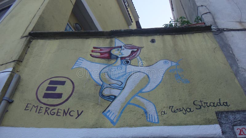 意大利撒丁岛奥戈索洛的壁画 库存图片