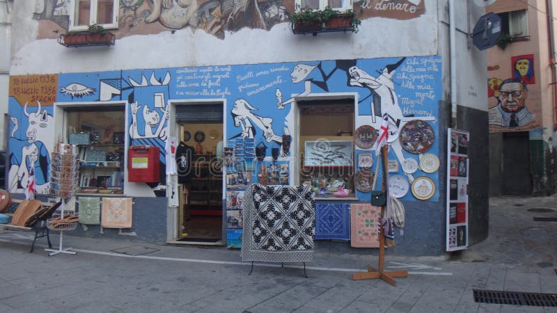 意大利撒丁岛奥戈索洛的壁画 免版税库存图片