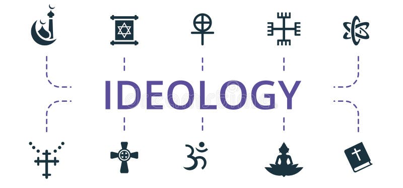 Ideology icon set. Contains editable icons theme such as catholicism, hinduism, paganism and more. Ideology icon set. Contains editable icons theme such as catholicism, hinduism, paganism and more
