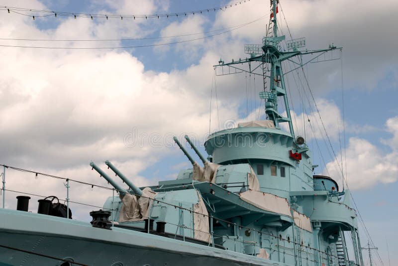 Top deck of a battleship BÅ‚yskawica in Gdynia, Poland. Top deck of a battleship BÅ‚yskawica in Gdynia, Poland