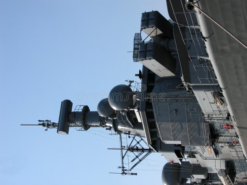 Top deck of a battleship. Top deck of a battleship