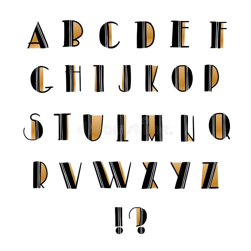 手写字母集字体 所有拉丁字母都是黑色和金色 手绘墨刷复古字母 股票矢量图 皇族释放例证 手写字母集字体 所有拉丁字母都是黑色和金色 手绘墨刷复古字母 股票矢量图 皇族释放例证