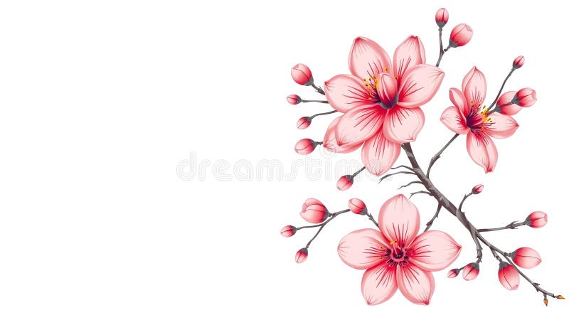 手绘母亲的日花是精美优雅的花卉设计 库存例证