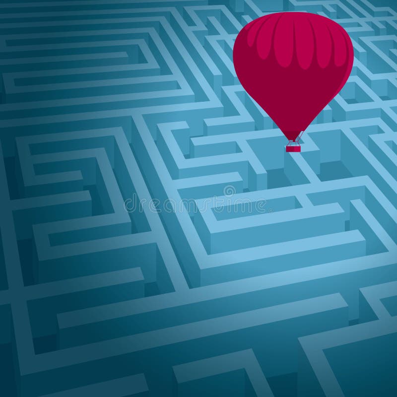 Balloon maze stock illustration. Illustration of game 9414629