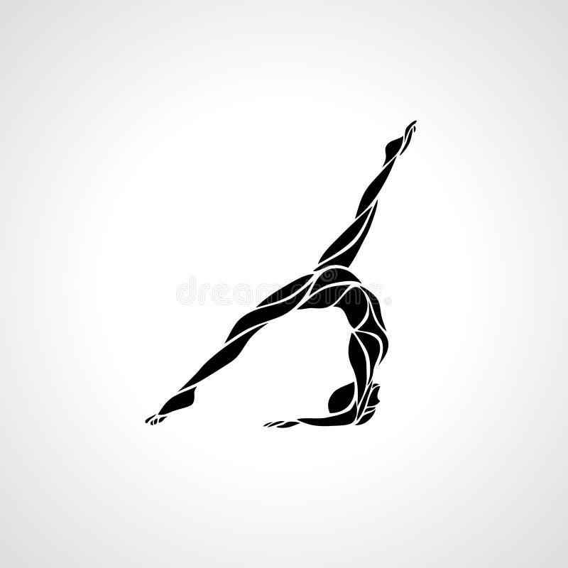 执行女孩瑜伽 姿势和asana 向量例证EPS10 库存例证 执行女孩瑜伽 姿势和asana 向量例证EPS10 库存例证