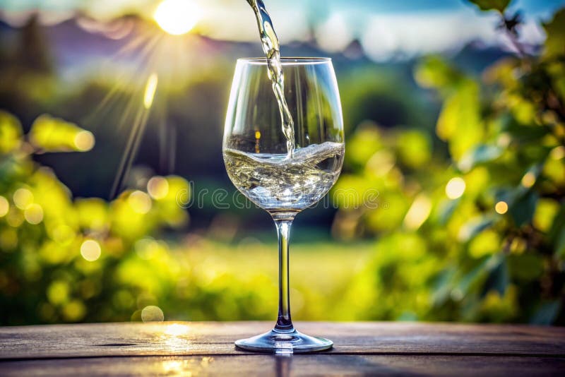 把水倒进酒杯里 皇族释放例证