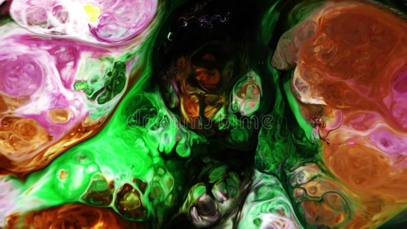抽象五颜六色的油漆墨水液体爆炸扩散Pshychedelic疾风运动