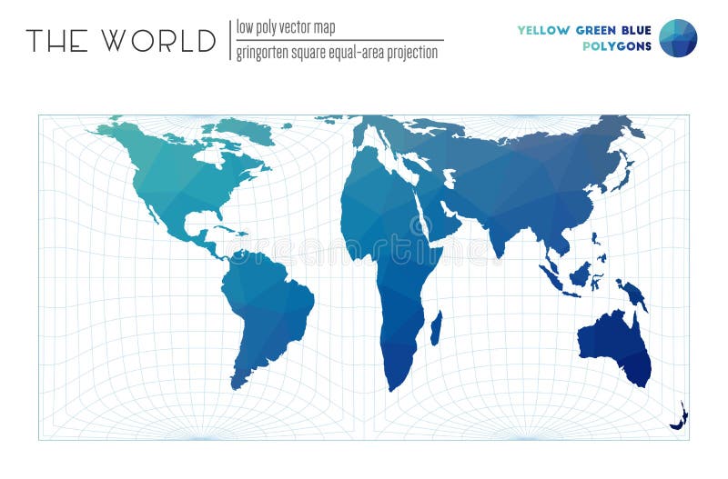 抽象几何世界地图 皇族释放例证 抽象几何世界地图 皇族释放例证