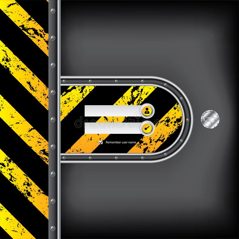 抽象工业登录界面 库存例证