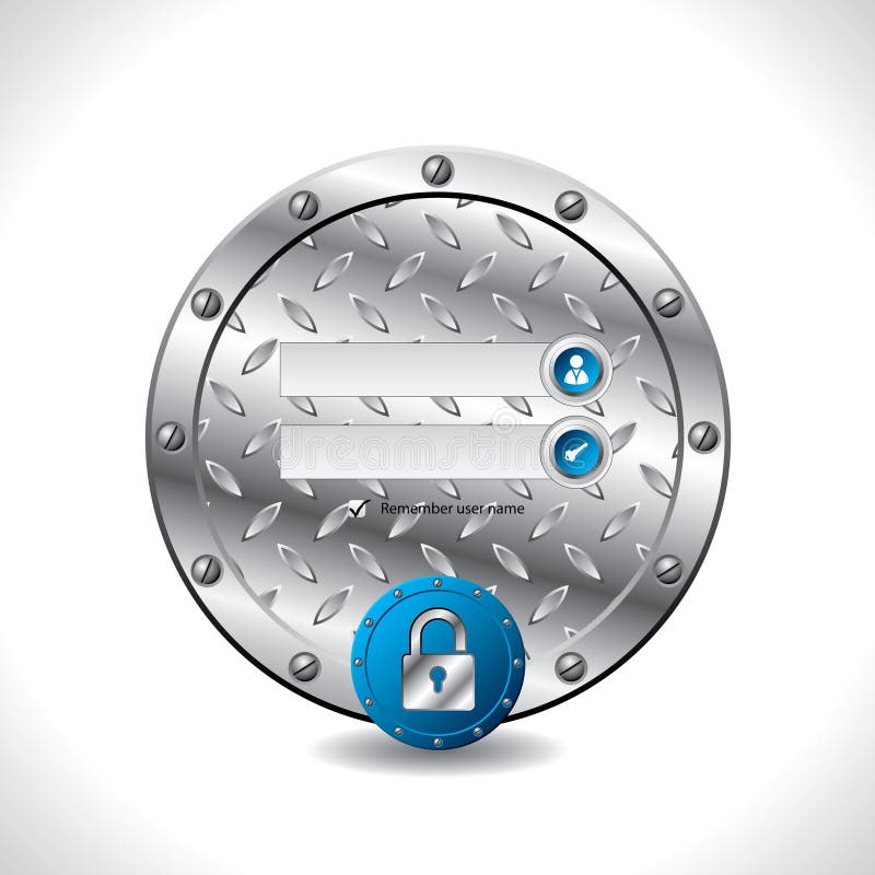 抽象工业登录界面设计 皇族释放例证