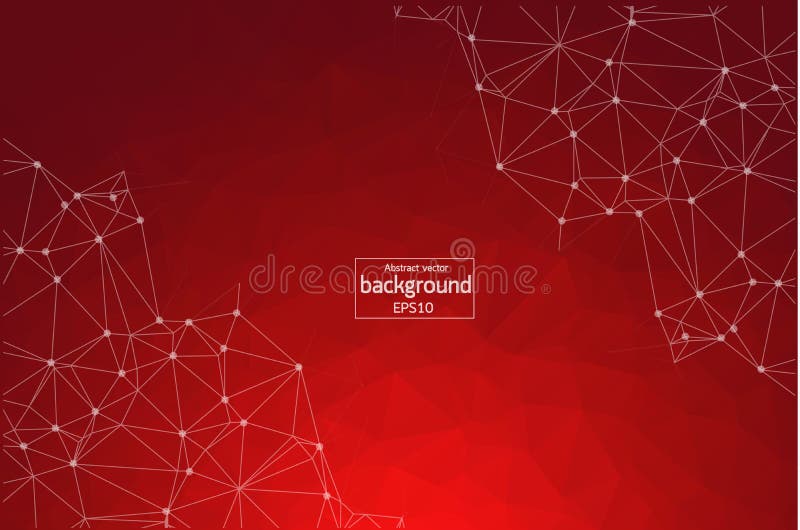 Abstract red Geometric Polygonal background molecule and communication. Connected lines with dots. Concept of the science, chemistry, biology, medicine, technology. Abstract red Geometric Polygonal background molecule and communication. Connected lines with dots. Concept of the science, chemistry, biology, medicine, technology.