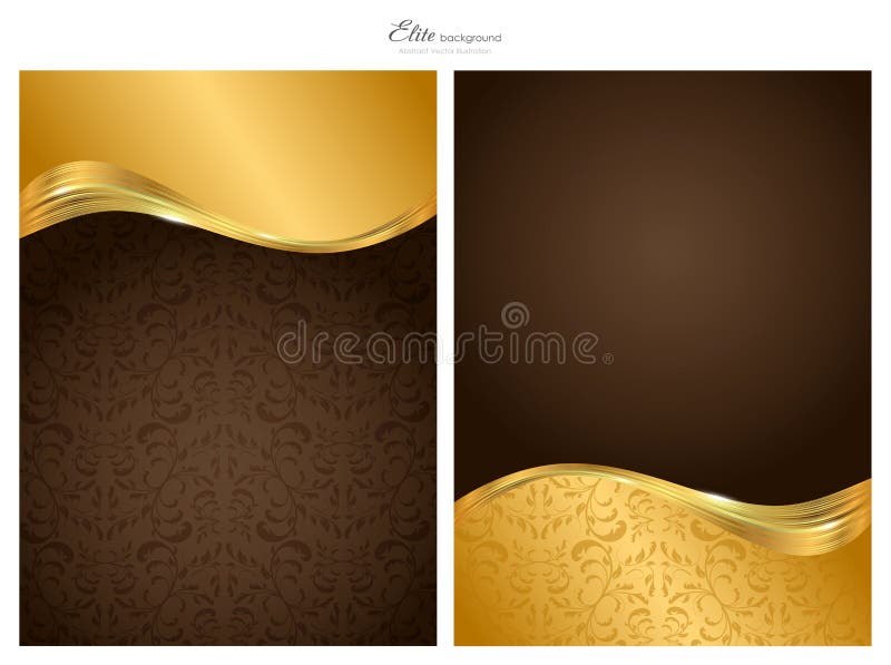 Gold and brown abstract background templates. Gold and brown abstract background templates