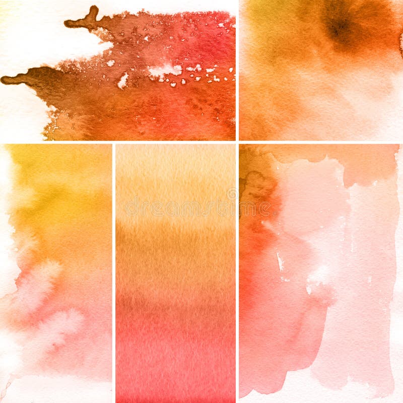 Set of watercolor abstract hand painted backgrounds. Set of watercolor abstract hand painted backgrounds