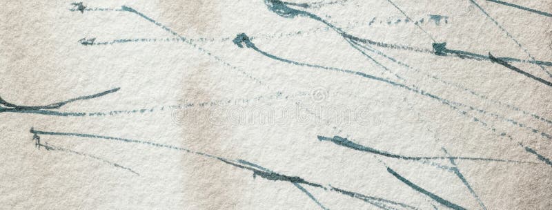 抽象艺术背景淡米色和蓝线白色. 软梯度水彩画 库存例证