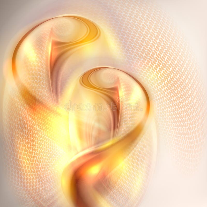 Abstract golden swirl background with textured effect. Abstract golden swirl background with textured effect