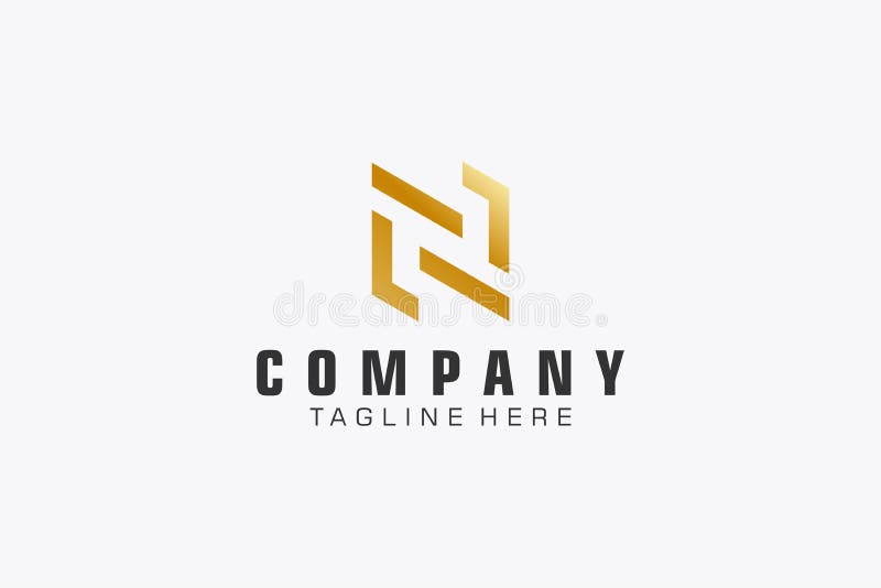 抽象首字母n徽标. 可用于商业技术和品牌标志. 平面矢量图徽标设计 库存例证