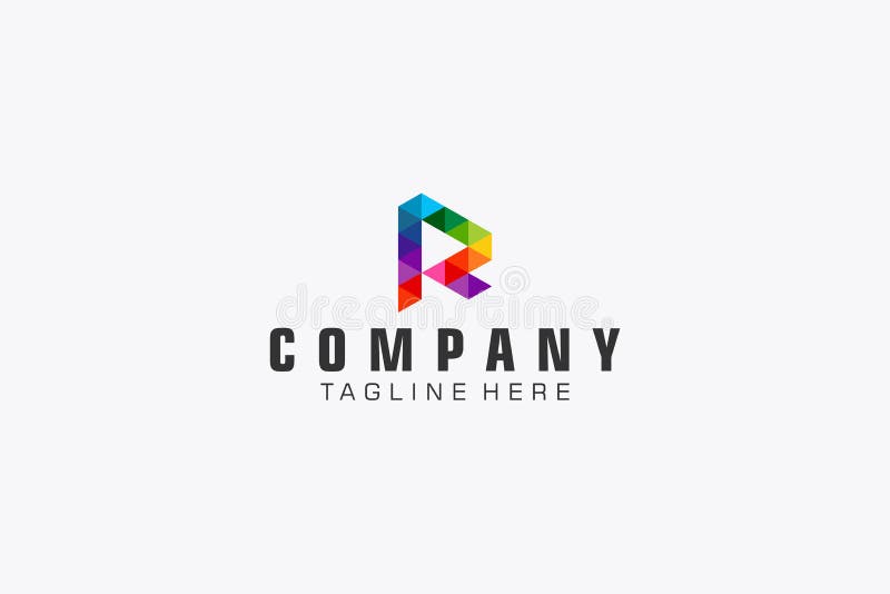 抽象首字母r徽标. 可用于商业技术和品牌标志. 平面矢量徽标设计模板元件 库存例证