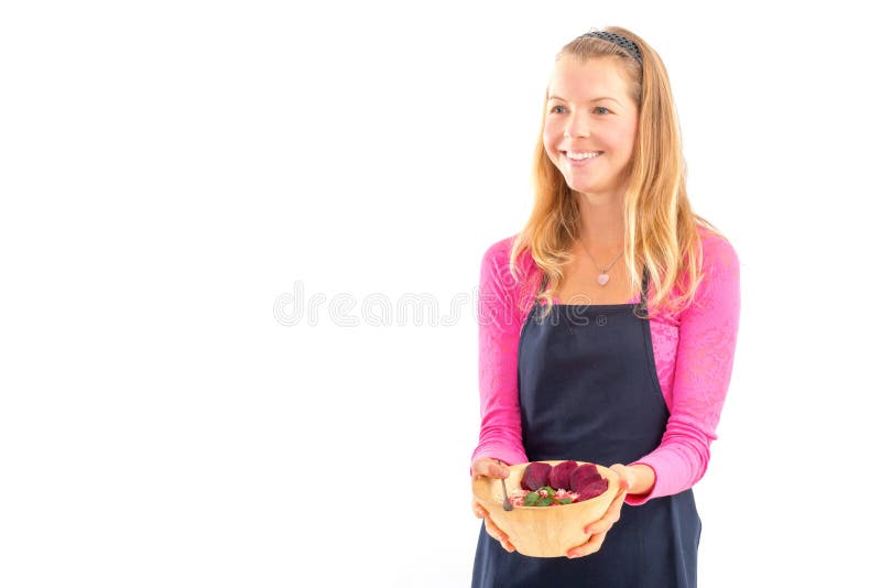 拿着未加工的素食主义者健康食品的年轻女人 未加工的食物概念竹碗 免版税图库摄影 拿着未加工的素食主义者健康食品的年轻女人 未加工的食物概念竹碗 免版税图库摄影