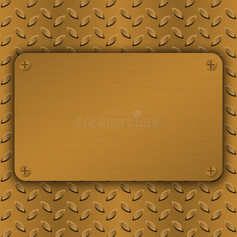 掠过的黄铜，上铜被装饰的表面模板 抽象工业techno传染媒介例证 金属背景 皇族释放例证