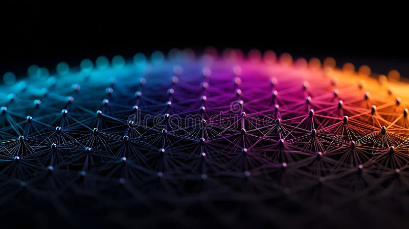 探索网络的无限连接 : 窥探互联宇宙 库存例证