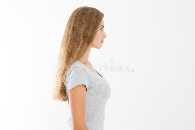 描出白肤金发的白种人女孩画象有在白色背景隔绝的长和发光的平直的女性头发的 美丽的妇女 免版税库存图片 描出白肤金发的白种人女孩画象有在白色背景隔绝的长和发光的平直的女性头发的 美丽的妇女 免版税库存图片