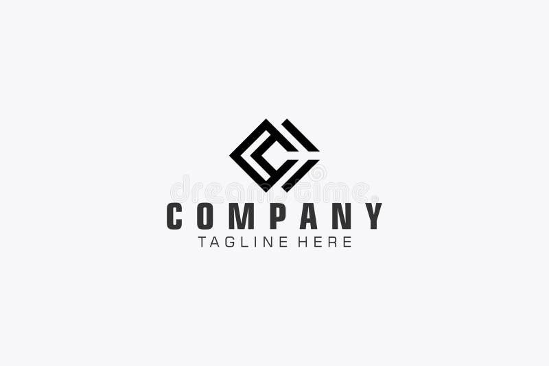 摘要字母cc徽标. 可用于商业技术和品牌标志. 平面矢量徽标设计模板元件 库存例证