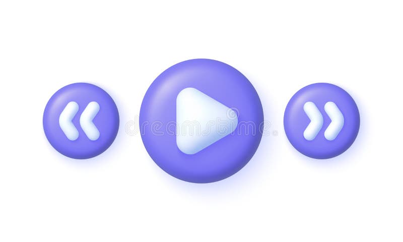 播放器概念按钮3d矢量图. 无论用途如何，都可以发挥出绝妙的设计. 矢量图3d图 库存例证