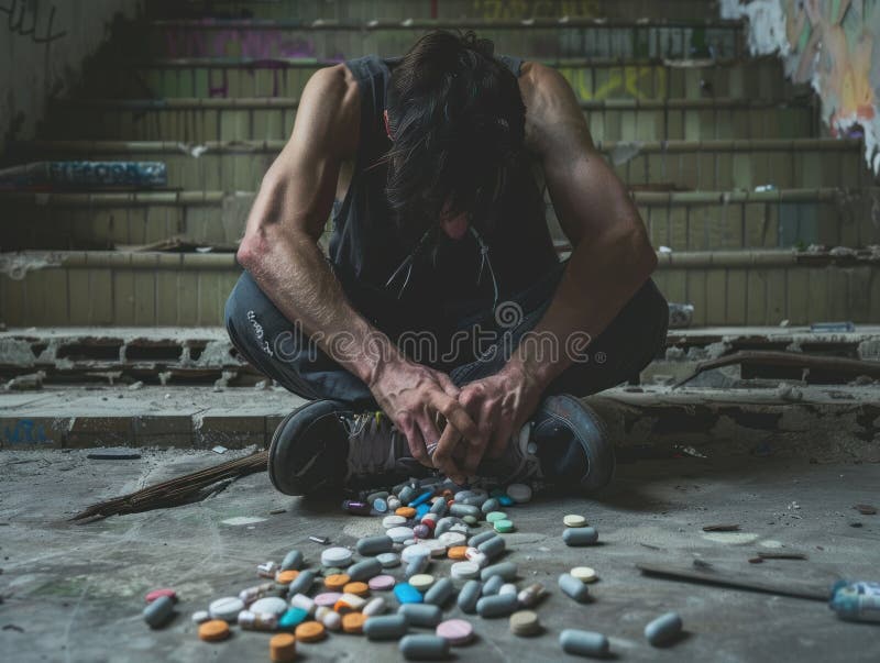 支持那些与瘾作斗争的人，因为每一个关于药物滥用的故事都是呼吁采取行动，对抗阿片类药物危机 免版税库存图片